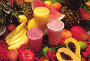 Tropical fruit smoothies