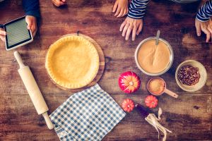 Preparing Homemade Pumpking Pie for the Holidays