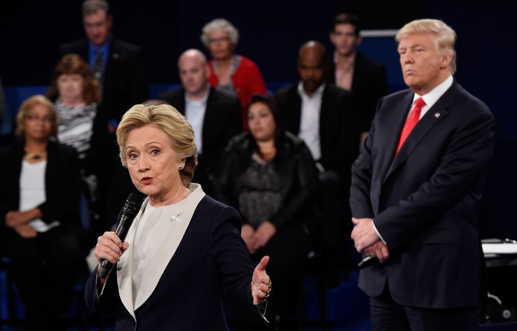 Candidates Hillary Clinton And Donald Trump Hold Second Presidential Debate At Washington University