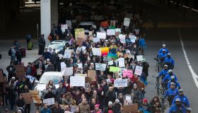 Protestors Rally At Philadelphia Airport Against Muslim Immigration Ban