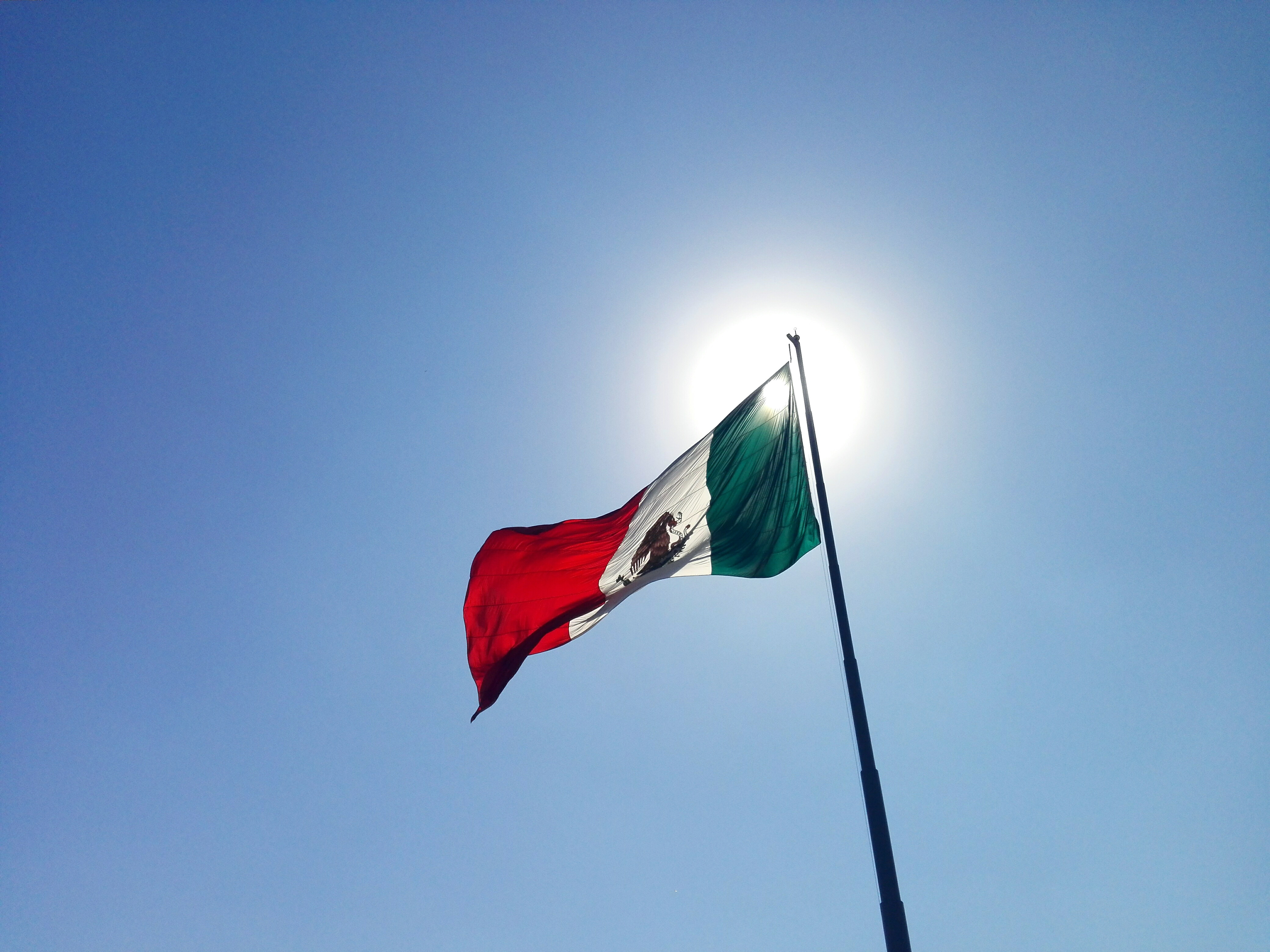 Low Angle View Of Flag Against Sky