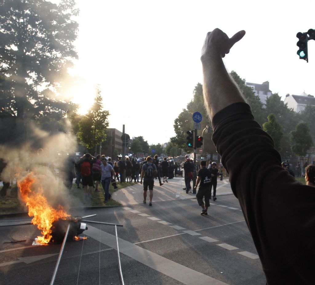 Protest in Hamburg during the G20 Summit