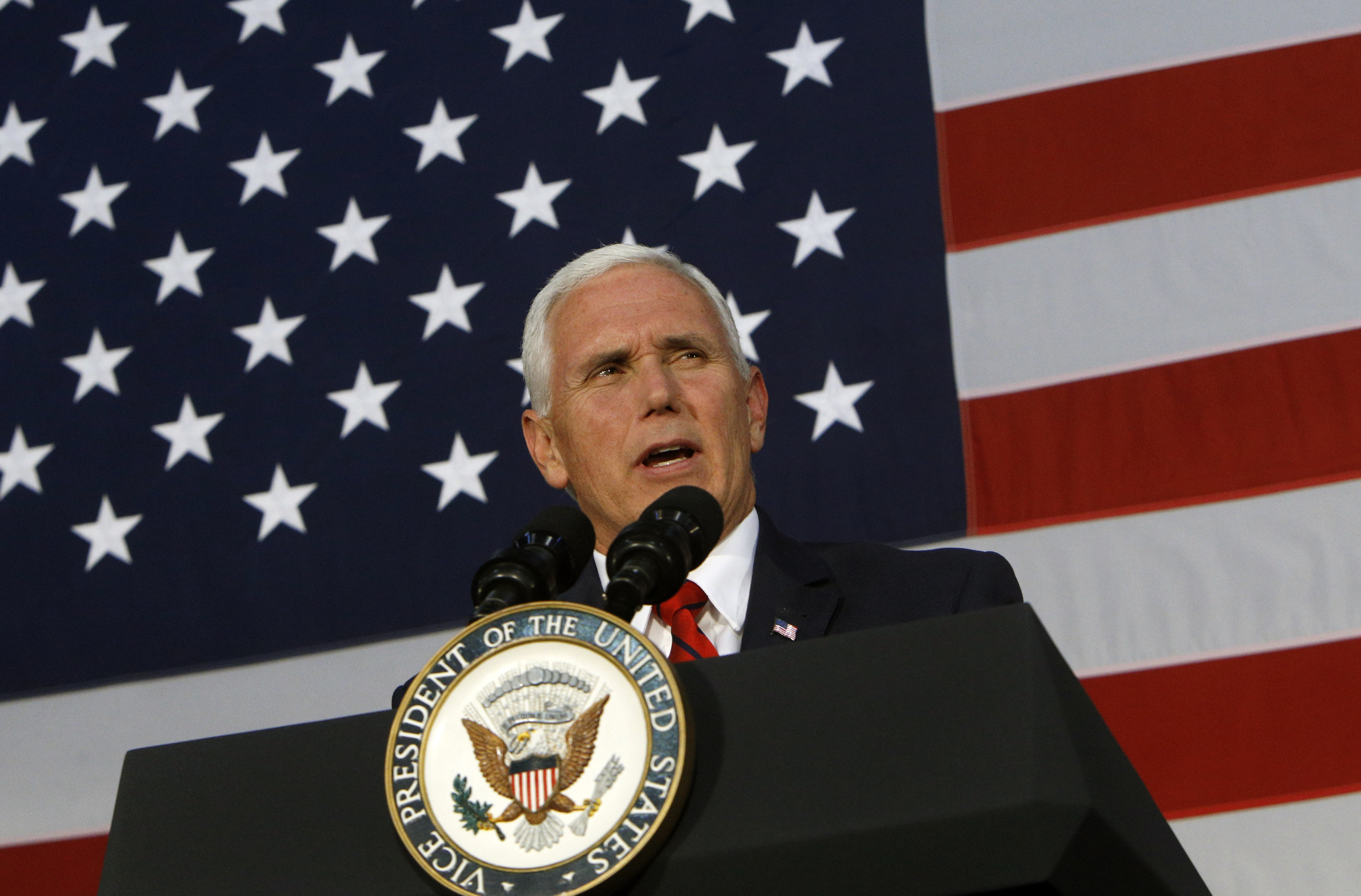 VP Pence Joins Alabama Senate Candidate Luther Strange At Campaign Rally