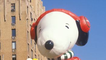 Snoopy and Woodstock Balloons in Macy's Thanksgiving Day Parade, New York City, New York