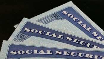 Close-up of social security cards
