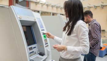 Using ATM machine