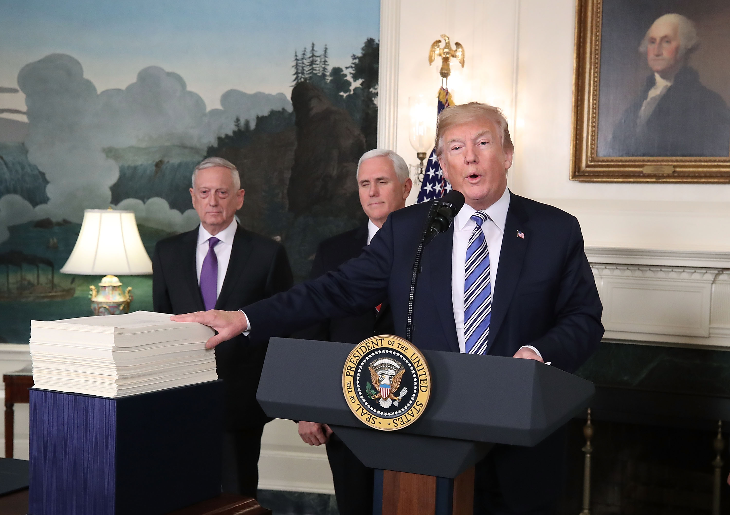 President Trump Makes Statement And Signs Spending Bill