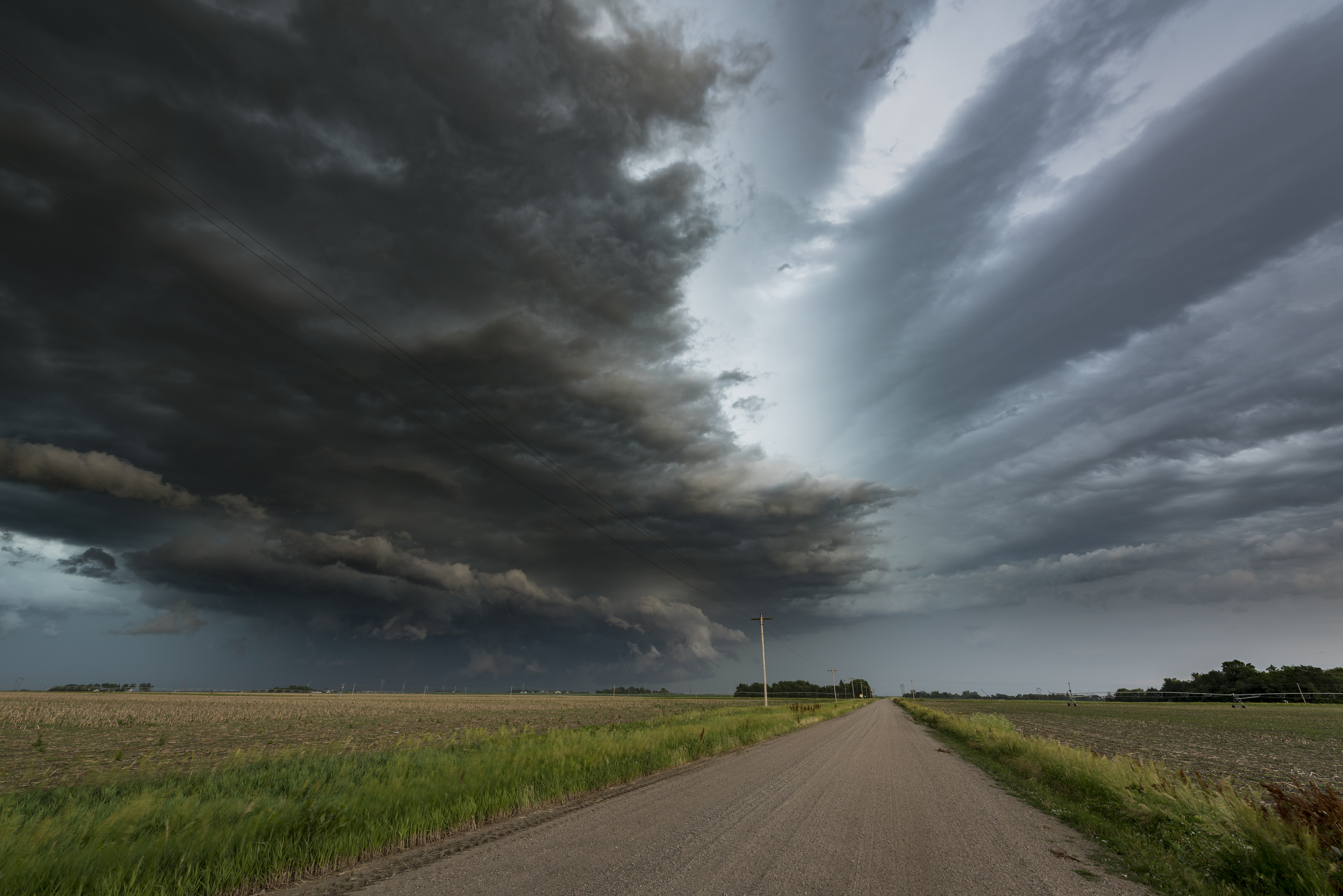 Rotating mesocyclone storm over the Great Plains of Nebraska. USA