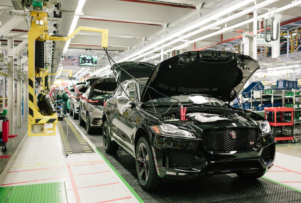 José Mourinho Makes Surprise Visit To Jaguar Production Line