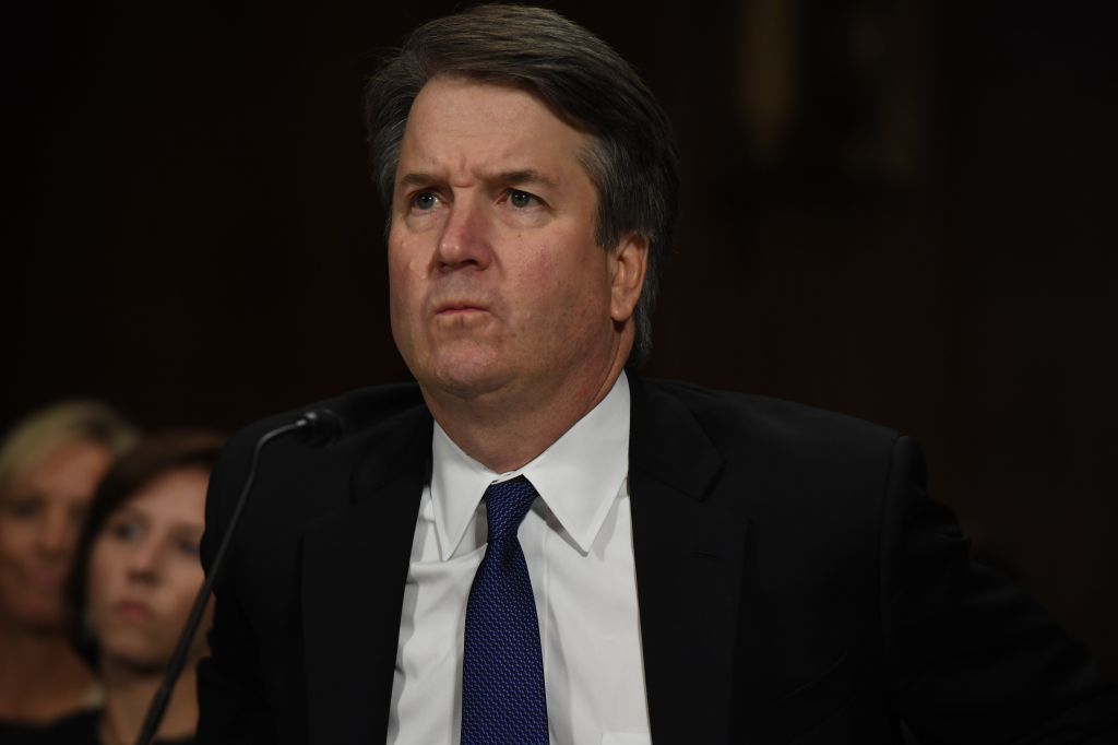 WASHINGTON, DC - SEPTEMBER 27: Judge Brett M. Kavanaugh takes a