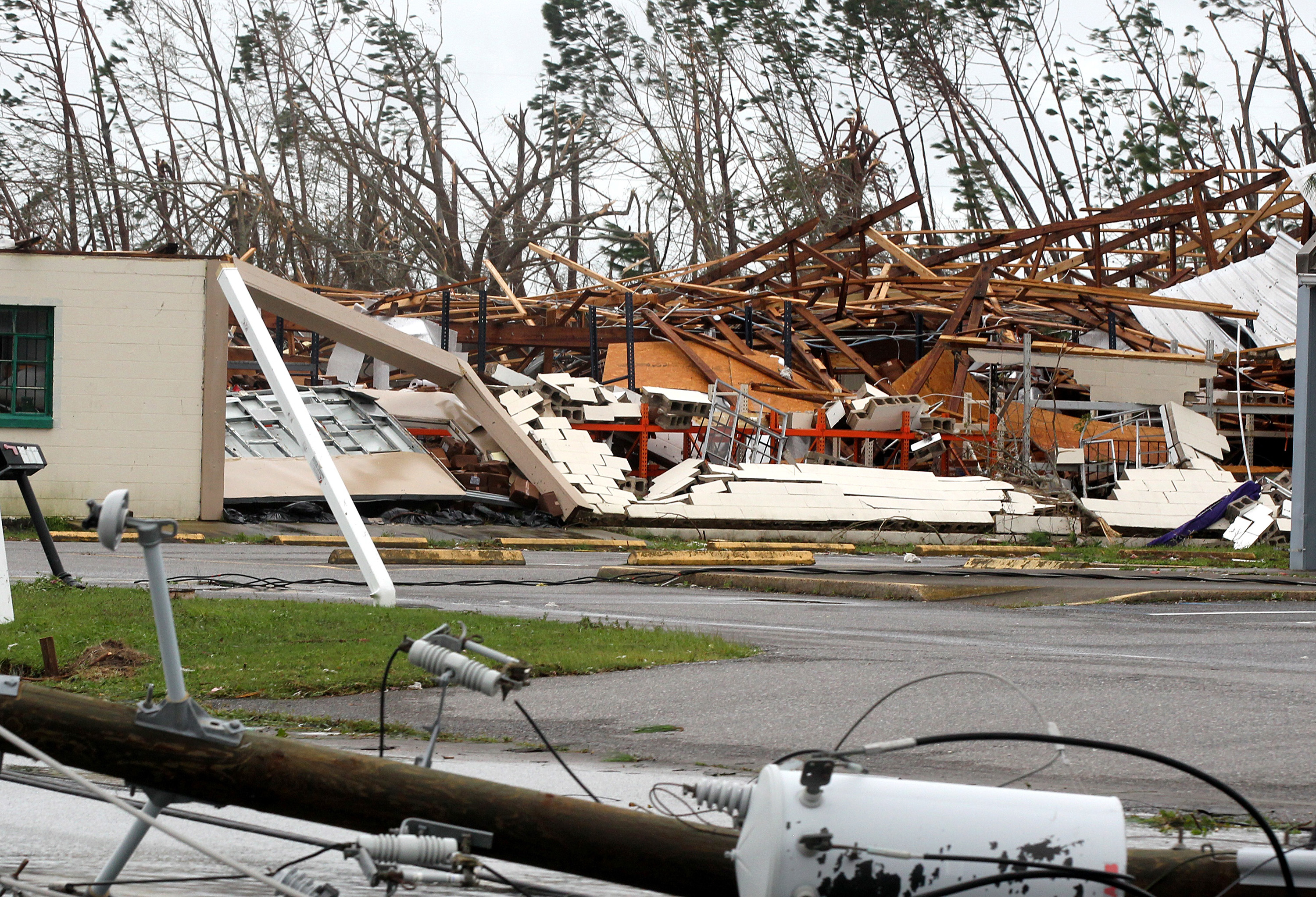 After a night of destruction, Hurricane Michael finally weakens to a tropical storm