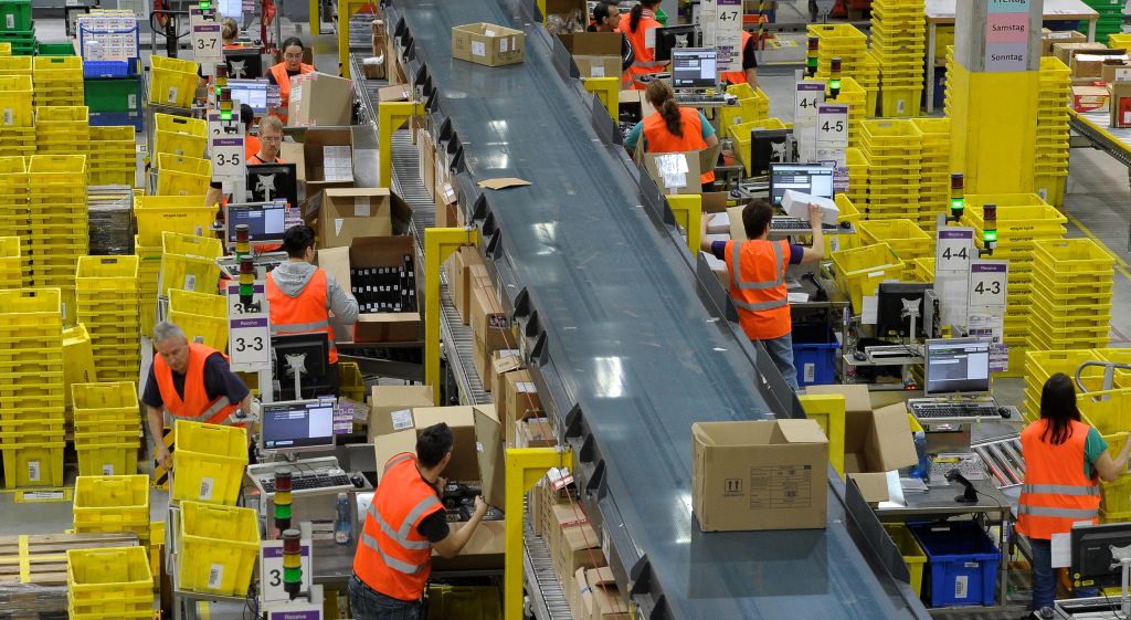Amazon logistics centre in Leipzig