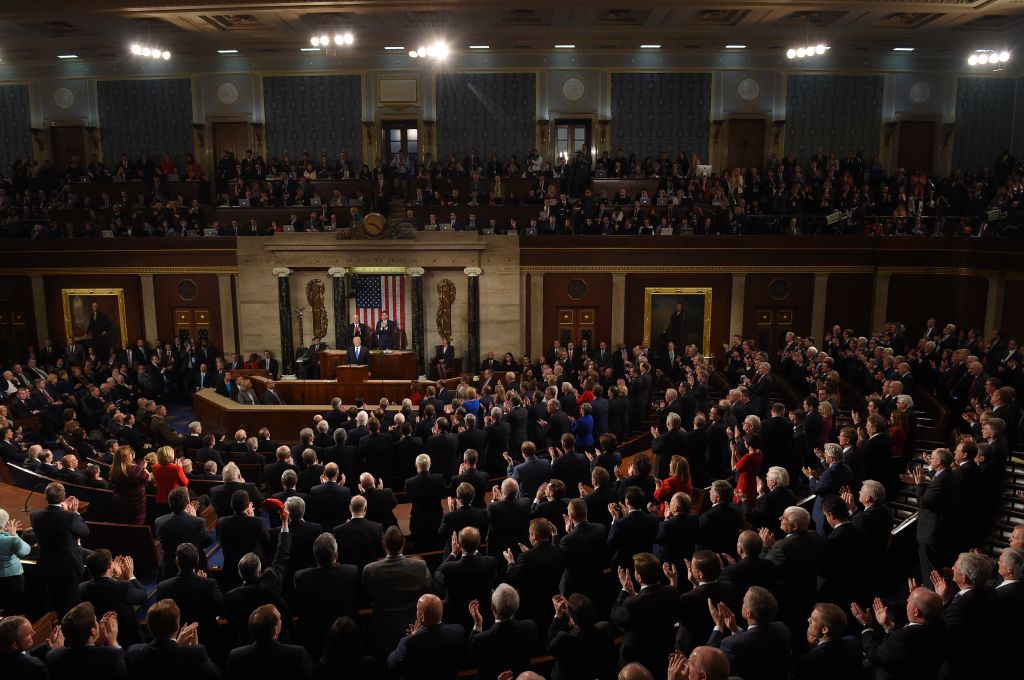 President Trump Delivers His First State of The Union Address To Joint Session of Congress