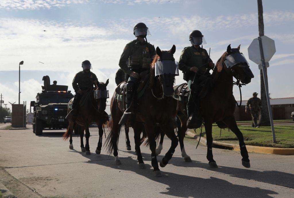 U.S. Customs And Border Protection Agents Train For Possible Immigrant Caravan