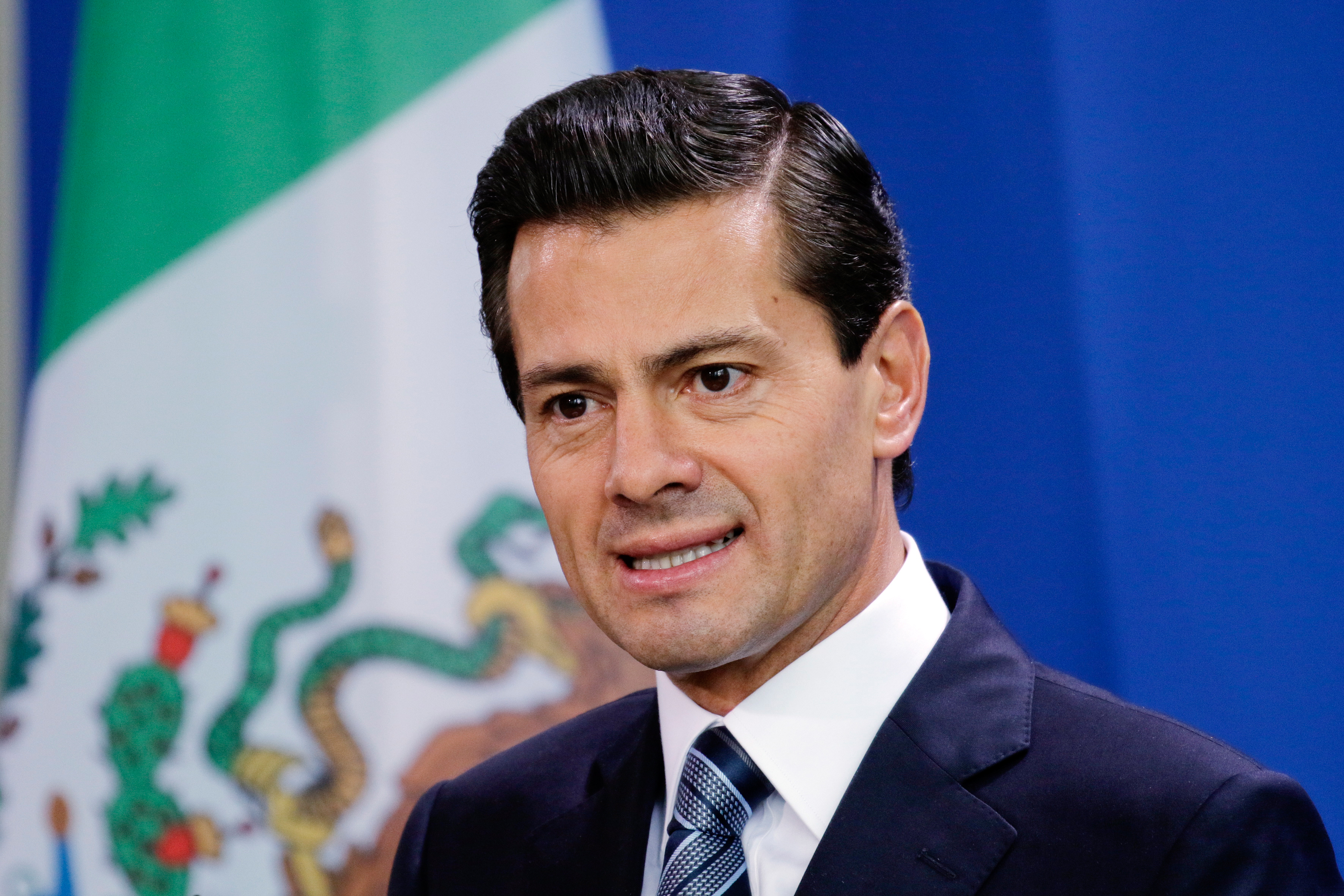 Berlin, Deutschland, Pressekonferenz mit Bundeskanzlerin Angela Merkel und Enrique Pena Nieto, Staatspraesident von Mexiko