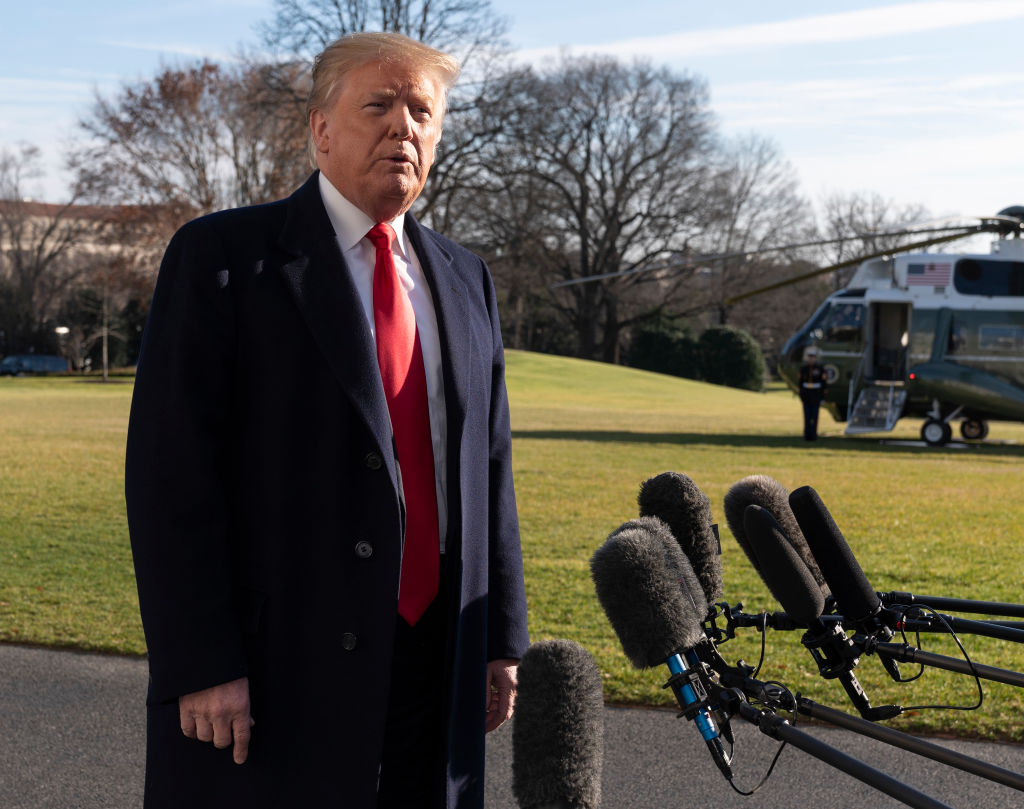 President Trump Returns To The White House After Day Trip To Camp David