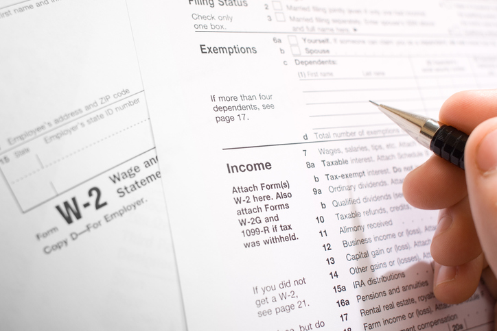 U.S. Income Tax Forms - Filling Out W-2 and 1040