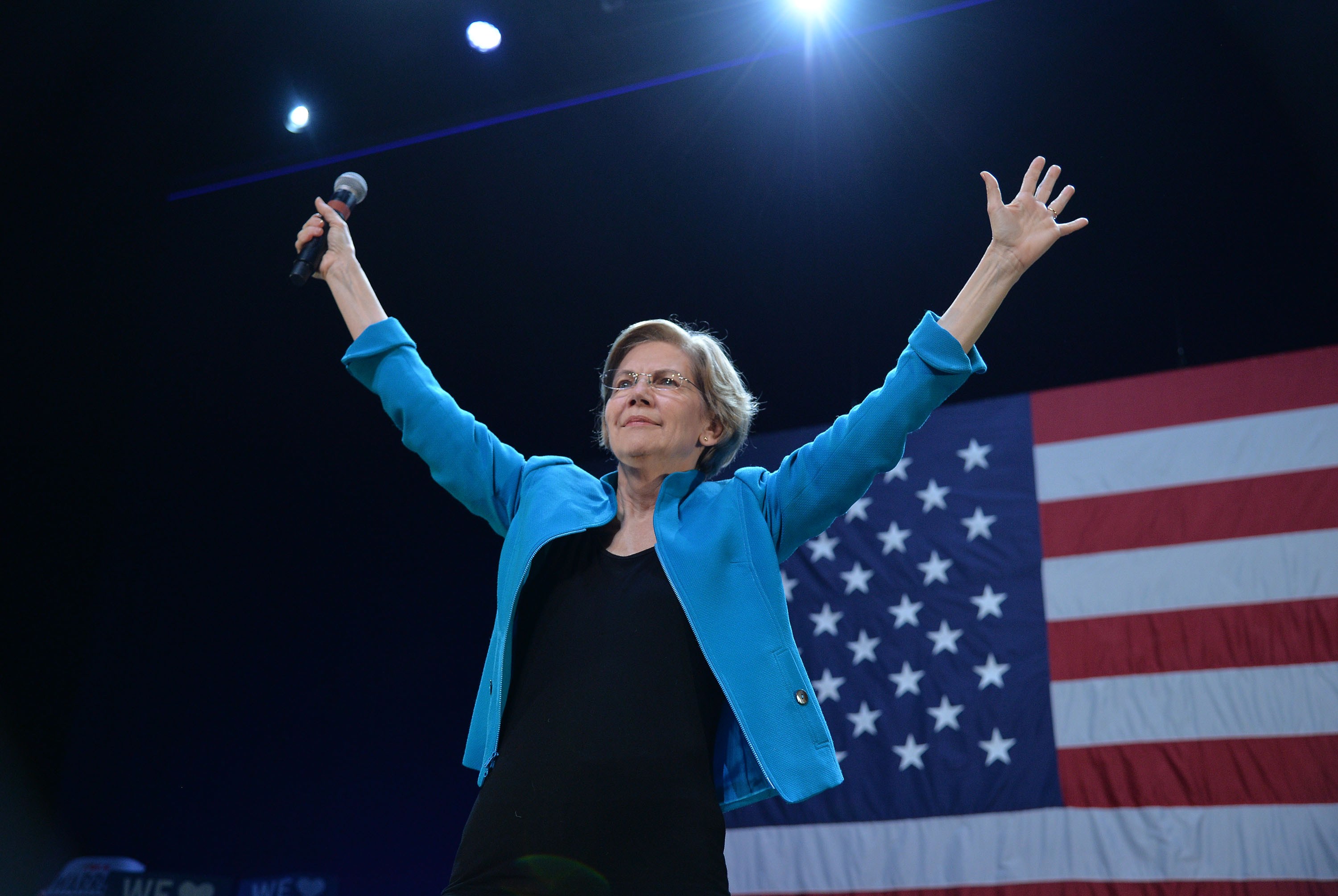 Elizabeth Warren at a public appearance...