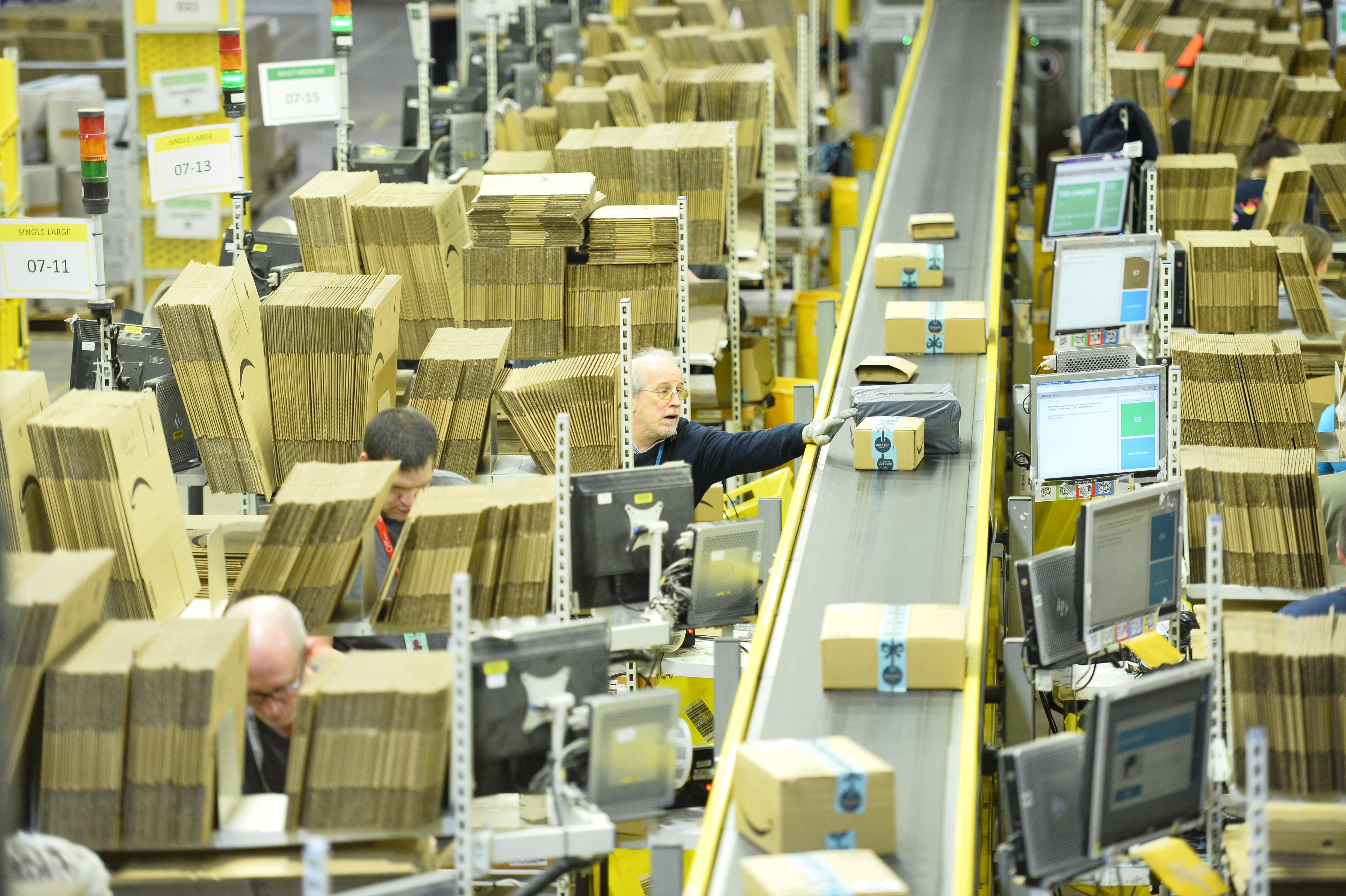 Inside the Amazon UK warehouse on Black Friday