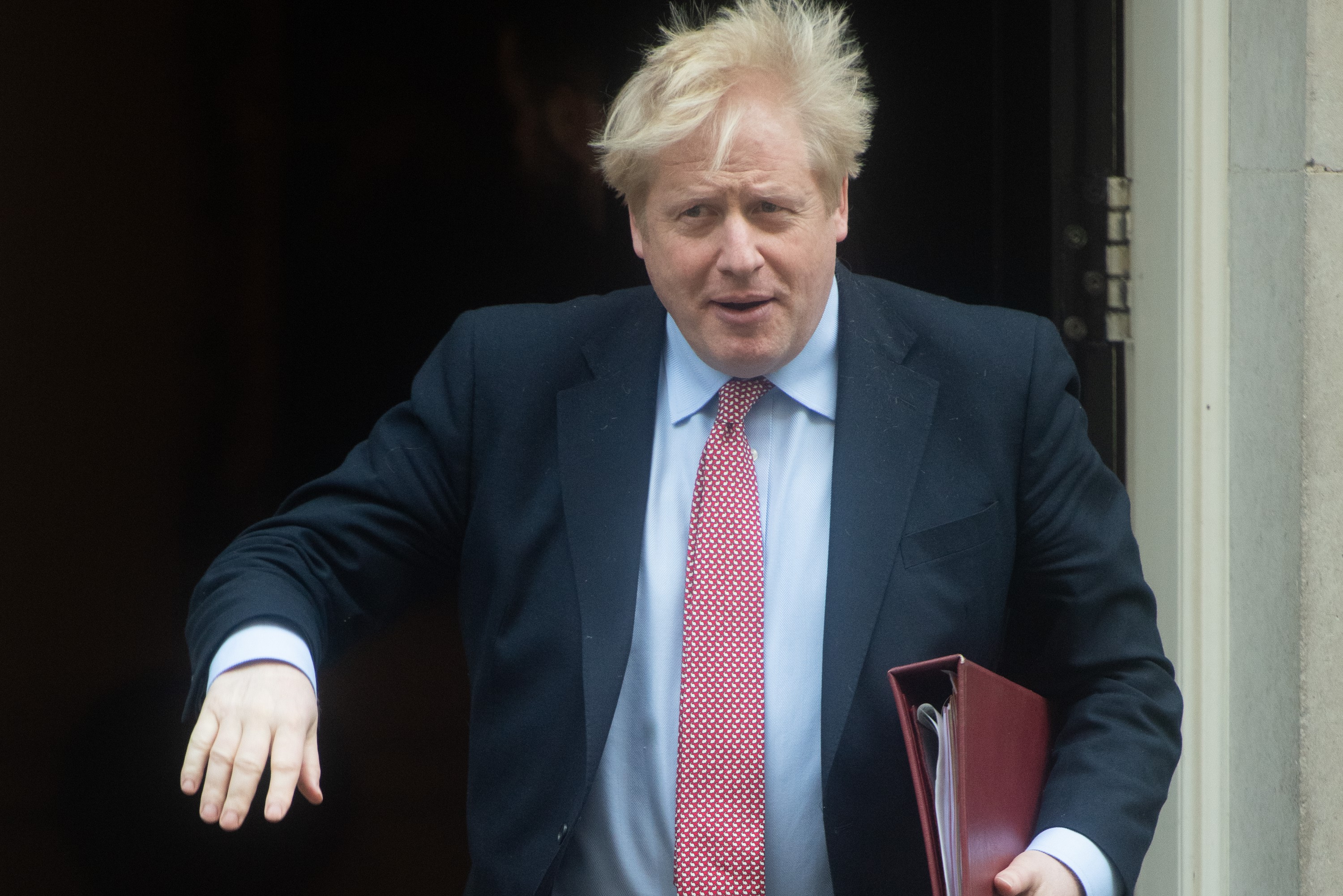 British Prime Minister Boris Johnson departs for PMQs - Downing Street, London, England, UK on Wedne...