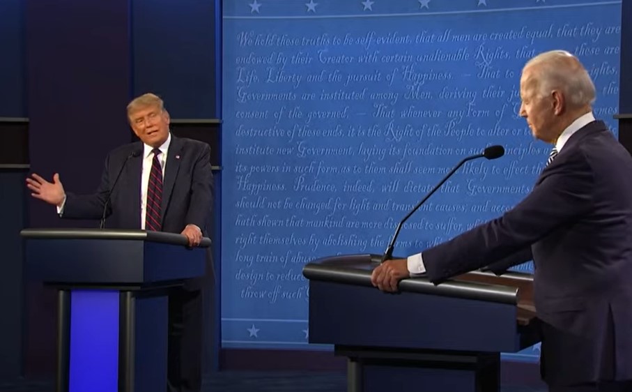 Donald Trump vs Joe Biden in first presidential debate