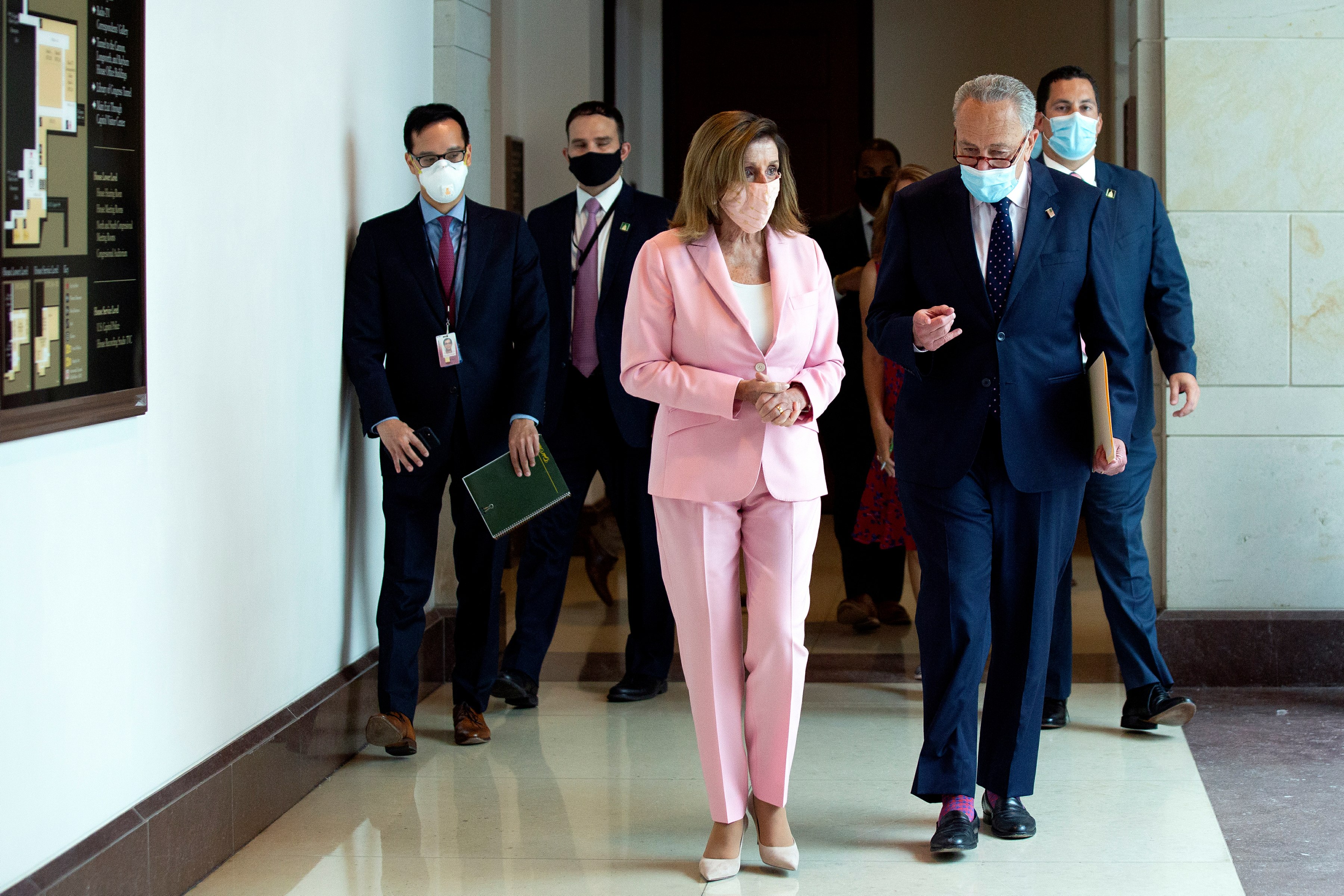 Nancy Pelosi Holds Her Weekly Press Conference Together with Chuck Schumer