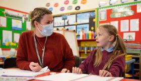 Children Return To Primary School In Wales