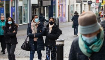 Shoppers Wear Face Coverings Windsor