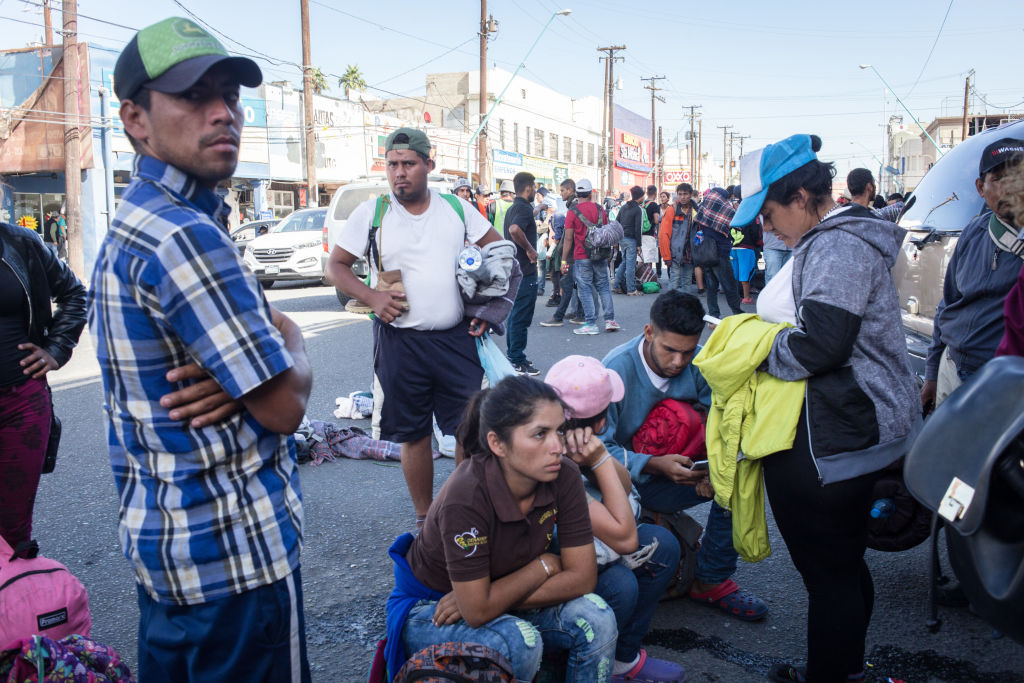 U.S. - Mexico Border Faces the Passing of Migrant Caravan in Mexicali