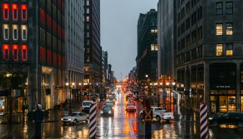Rainy Meridian Street