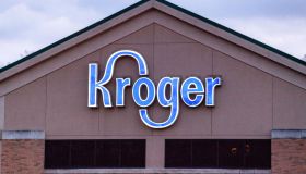 Kroger logo is seen at one of their stores in Athens.