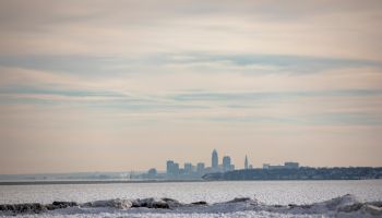 Cleveland through Frozen Lake Erie