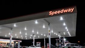 American convenience store and gas station, Speedway seen in...