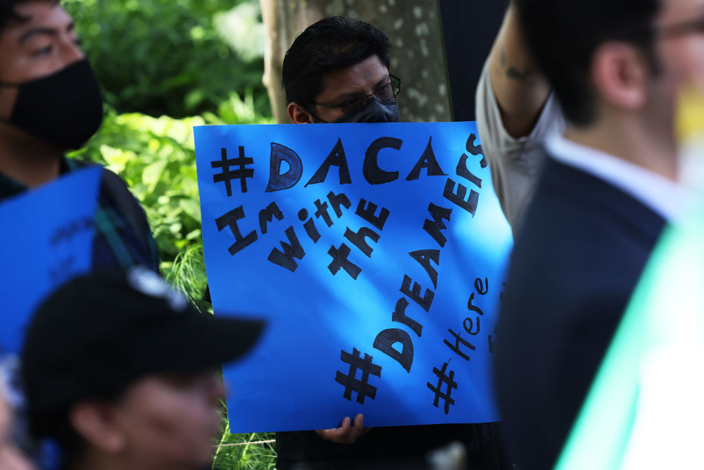 Immigration Advocates Rally On 10th Anniversary Of DACA Policy