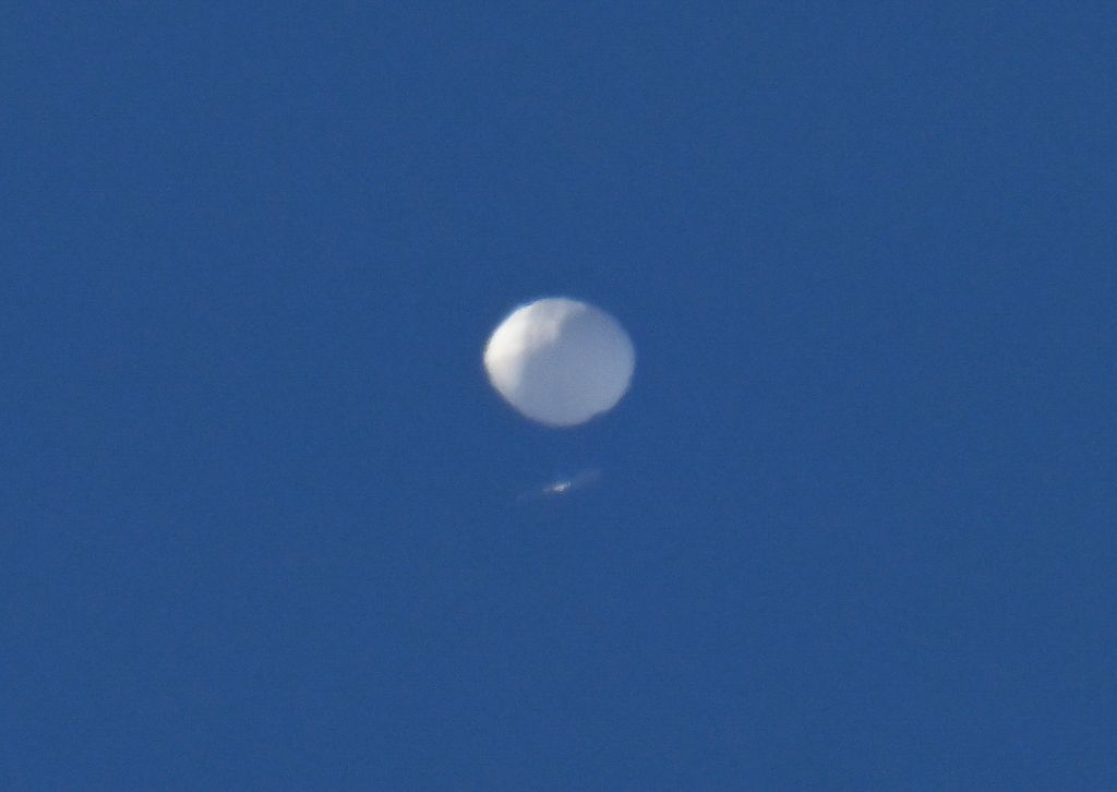 Chinese spy balloon flying above Charlotte