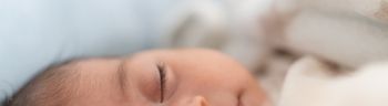 close-up portrait of a sleeping baby