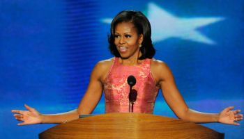 (Charlotte, NC) First Lady Michelle Obama speaks during the Democratic National Convention at TIme Warner Cable Arena in Charlotte, North Carolina on Tuesday, September 04, 2012. Staff photo by Christopher Evans