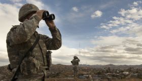 NOGALES, AZ - DECEMBER 16: Members of the US Army National Guard