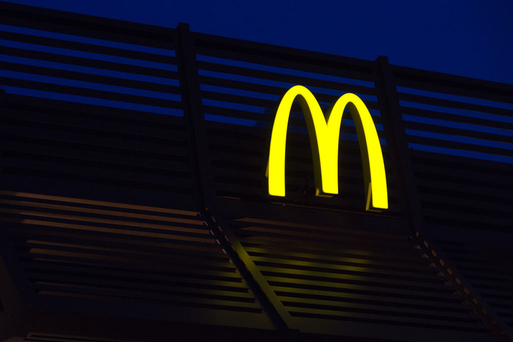 McDonald's logo seen on one of their restaurants...