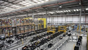 Amazon Fulfillment Centre Gets Busy For Black Friday Preparation
