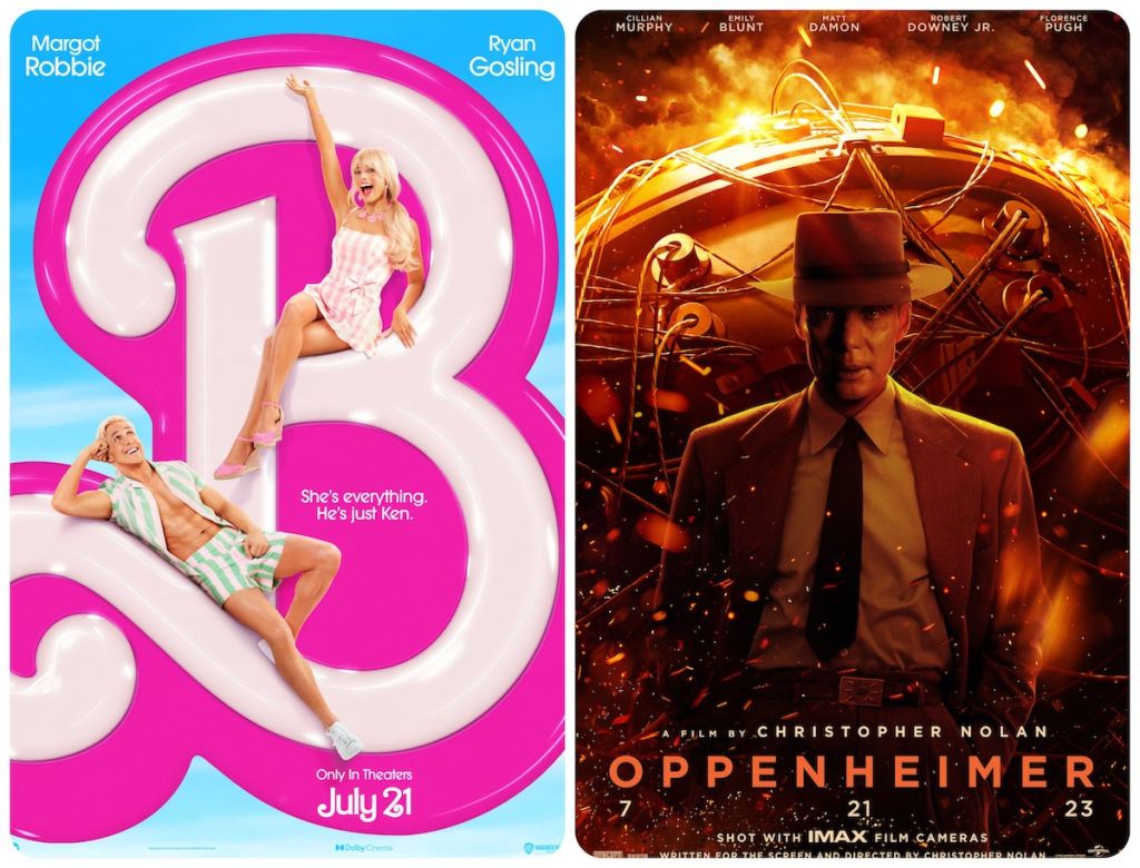 Barbie and Oppenheimer posters