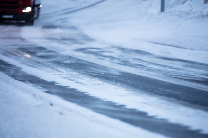 Frozen road.