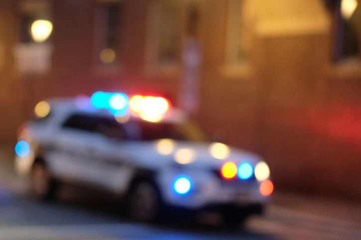 Blurred Police SUV