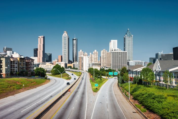 Skyline Downtown Atlanta Georgia USA Highway