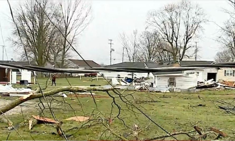 Tornado damage in Winchester