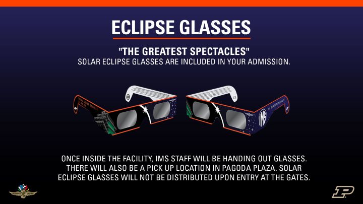 Usa tus “The Greatest Spectacles” para proteger tus ojos durante el Eclipse Total de Sol. Una vez dentro de las instalaciones, el personal del IMS estará repartiendo gafas, y habrá un lugar de recogida en la Plaza Pagoda.