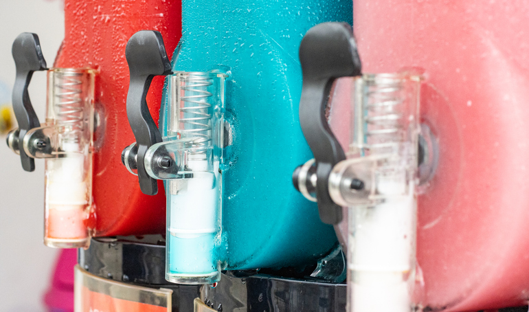 Slushie Machine at Rethymnon Town in Crete, Greece