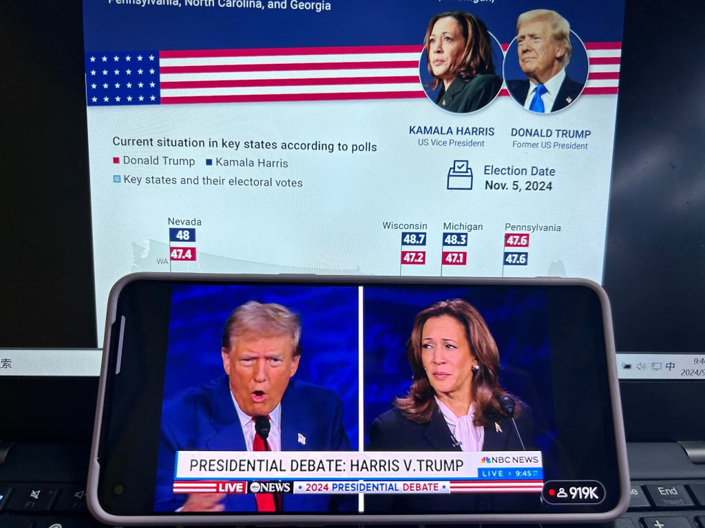 US Presidential Debate Between Harris And Trump