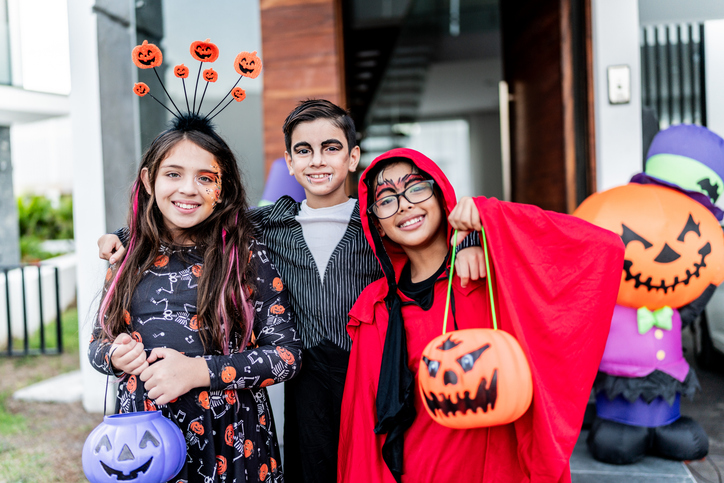 Portrait of children on Halloween