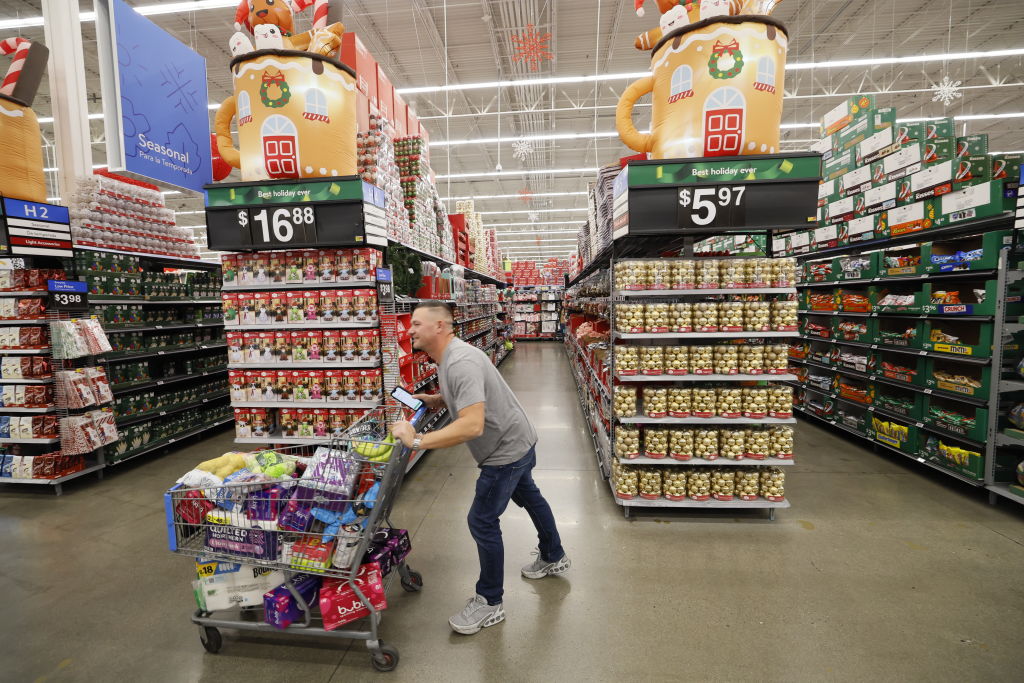 Shoppers at Walmart